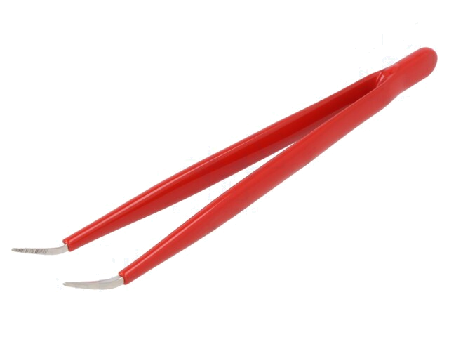 Pincet; 150mm; Bladen: gebogen; De vorm van de punt: scherp Pincet; 150mm; Bladen: gebogen; De vorm van de punt: scherp